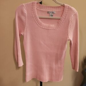 Julian Taylor Pink Ribbed Women's Top